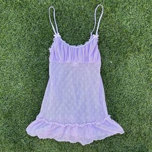 Victoria SECRET ANGELS Lavender Lace Chemise